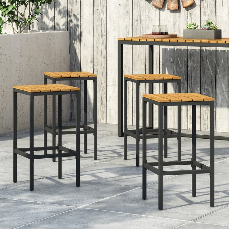 Outdoor stool discount and table set